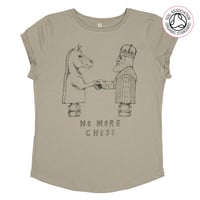Image 3 of Chess Women's Roll Sleeve T-Shirt (Organic)