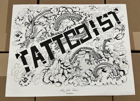 Image of Long John Silver National Tattoo Large Flash Sheet "Tattooist"