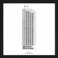 Barbican Estate Shakespeare Tower Hand Drawn Illustration - A3, A4, A5