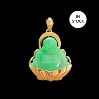 Image 1 of 10K Guangdong Smiling Buddha Pendant Jade 
