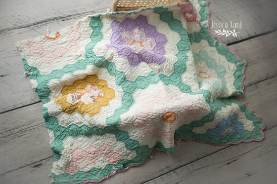 Image of Antique tattered quilt layer 01