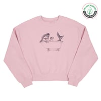 Image 1 of Shark Purple Rose Cropped Baggy Sweat (RECYCLED)