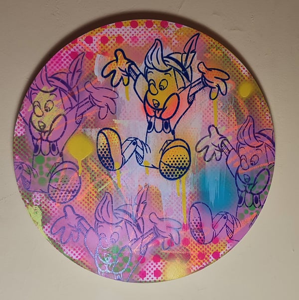 Image of Falling Pinocchio/ original painting