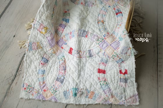 Image of Antique tattered quilt layer 02