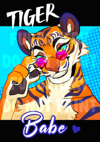 Image 1 of Tiger Babe Badge