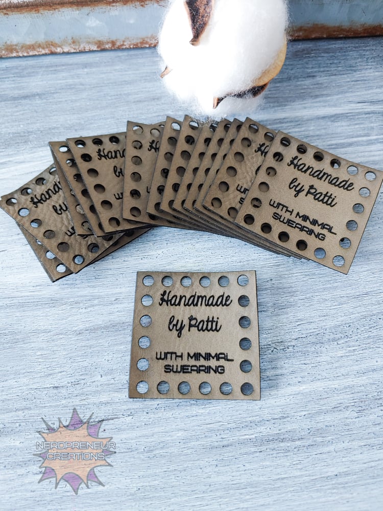 Image of Custom Logo Faux Leather Patches