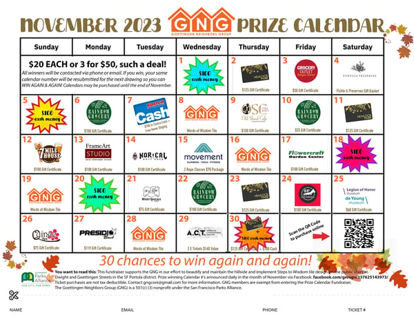 Image of Prize Calendar