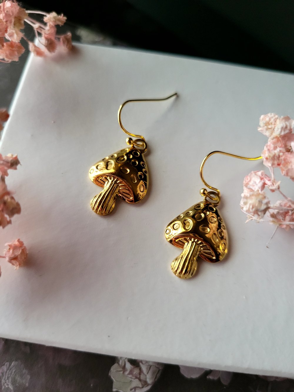 Image of "Mushroom Gold" Earrings