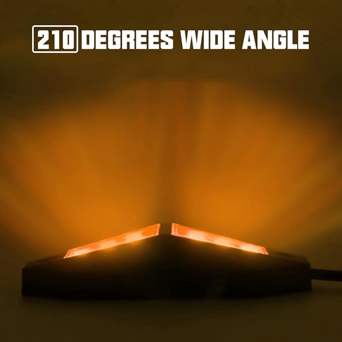 Image of 4x AMBER  Rock Lights/Wheel well pods Wide Angle 
