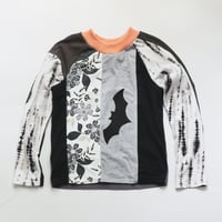 halloween 6/7 black and white courtneycourtney TEE shirt top patchwork tshirt tees eco long sleeve