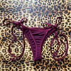 ⋅˚₊‧ ୨୧ ‧₊˚ ⋅ burgundy mesh tieside t-back g (bottoms only)