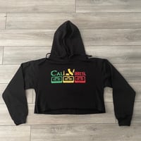 Roots Dub Reggae Womens Crop Black Hoodie 