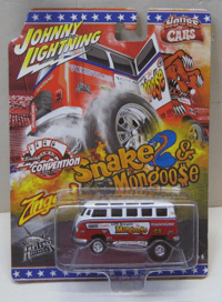 2023 JOHNNY LIGHTNING SUPER CONVENTION SNAKE & MONGOOSE VW VAN ZINGER