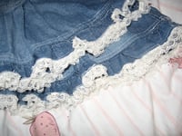 Image 4 of ᰔᩚ reworked lace pleated denim skirt  𓍢ִ໋🌷͙֒ ᰔᩚ