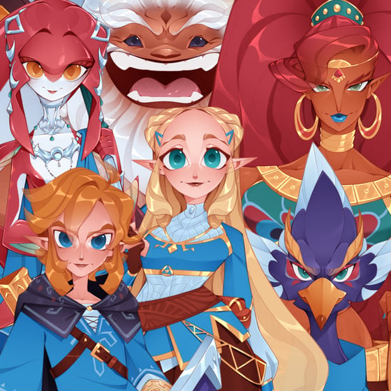 Image of ZELDA BOTW Lineup (Individual Prints)