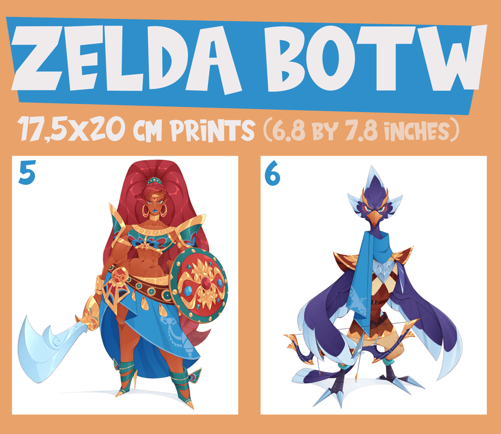 Image of ZELDA BOTW Lineup (Individual Prints)