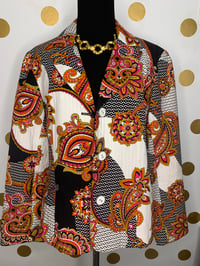 Image 1 of Chico's Colorful Paisley Blazer - Size: M