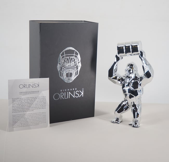 Richard ORLINSKI Kong Oil Baril Silver Spirit Edition limitée Sculpture