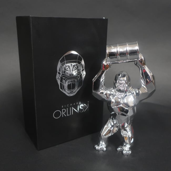 Richard ORLINSKI Kong Oil Baril Silver Spirit Edition limitée Sculpture