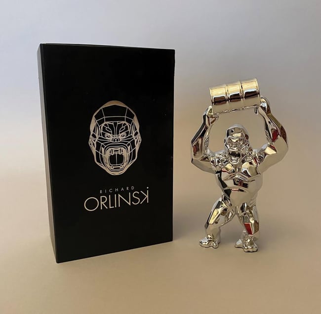 Richard ORLINSKI Kong Oil Baril Silver Spirit Edition limitée Sculpture
