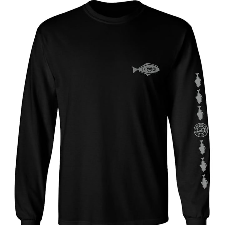 Black Long Sleeve Fishing Shirt