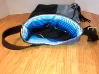 Image 5 of Reversible Denim Jeans  Messenger Bag W/Levis Details & Leather Belt Shoulder Strap