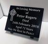 Personalised 9 x 7 inchDeep Sandblasted Granite Memorial Grave Plaque