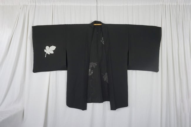 haori "five leaves  see-through  black"