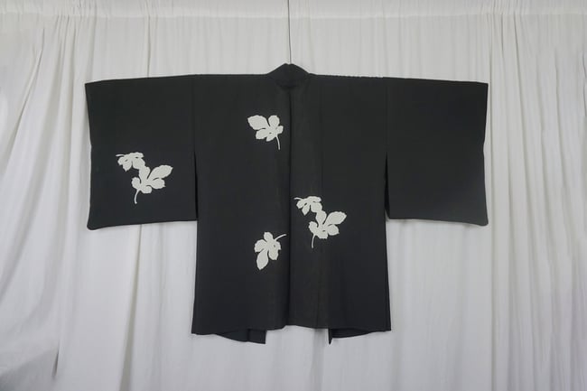 haori "five leaves  see-through  black"