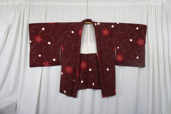haori "red plum red"