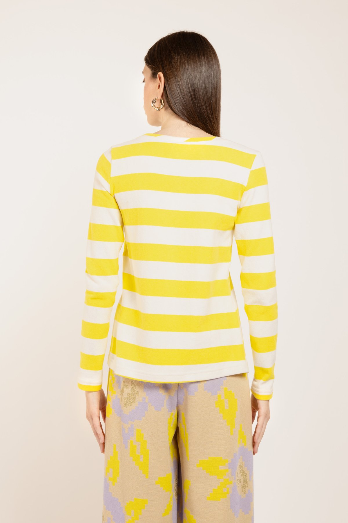 Image of MAGLIA MADAGASCAR STRIPES GIALLO/PANNA