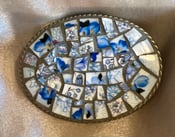 Image of 'Blue Monday' Romanesque 319 Mosaic Belt Buckle