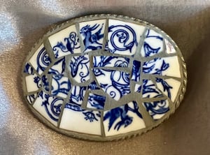 Image of 'Dragon Catcher' Romanesque 318 Mosaic belt Buckle