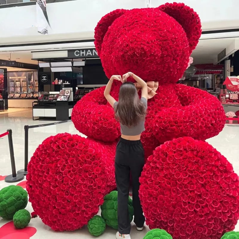 Image of Customized Valentine's Day rose bear 