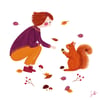 Illustration collection d'automne  " la rencontre "