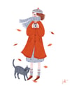 Illustration collection automne "matin frisquet"