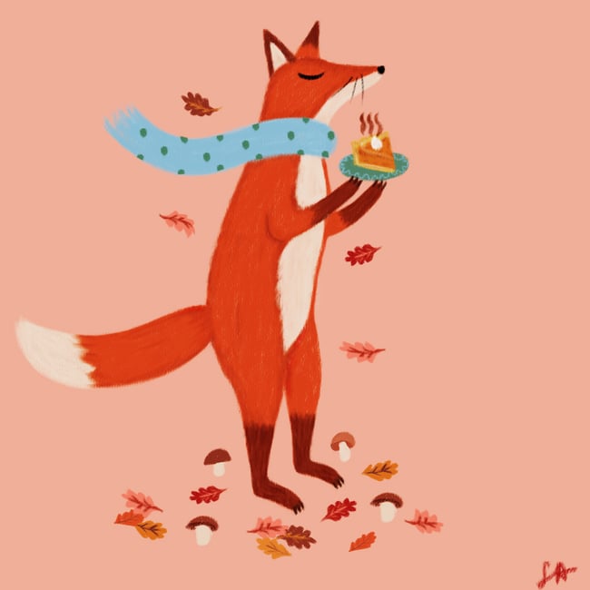 Illustration collection automne "le Renard"  