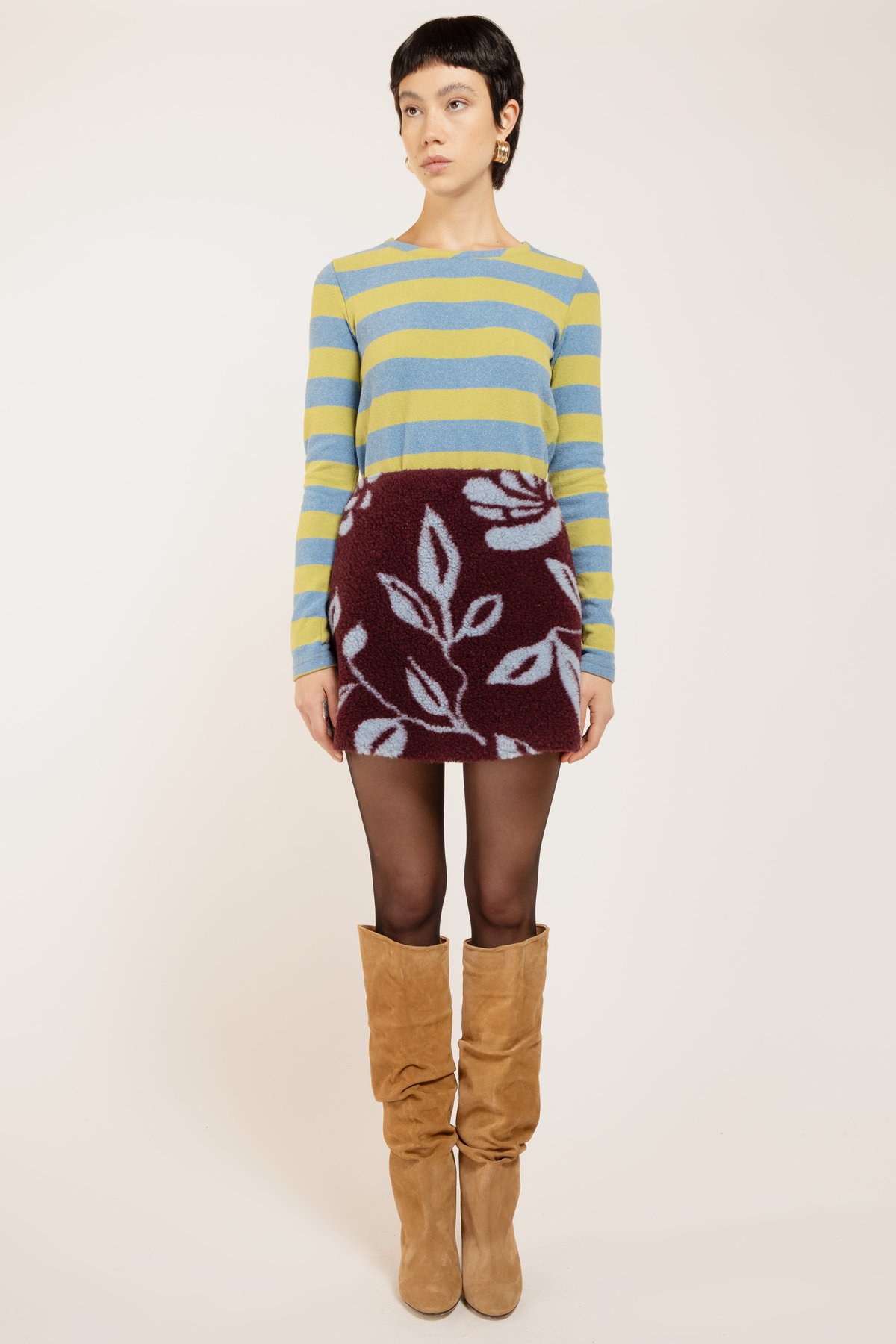 Image of GONNA GINEVRA TEDDY BORDEAUX/CELESTE