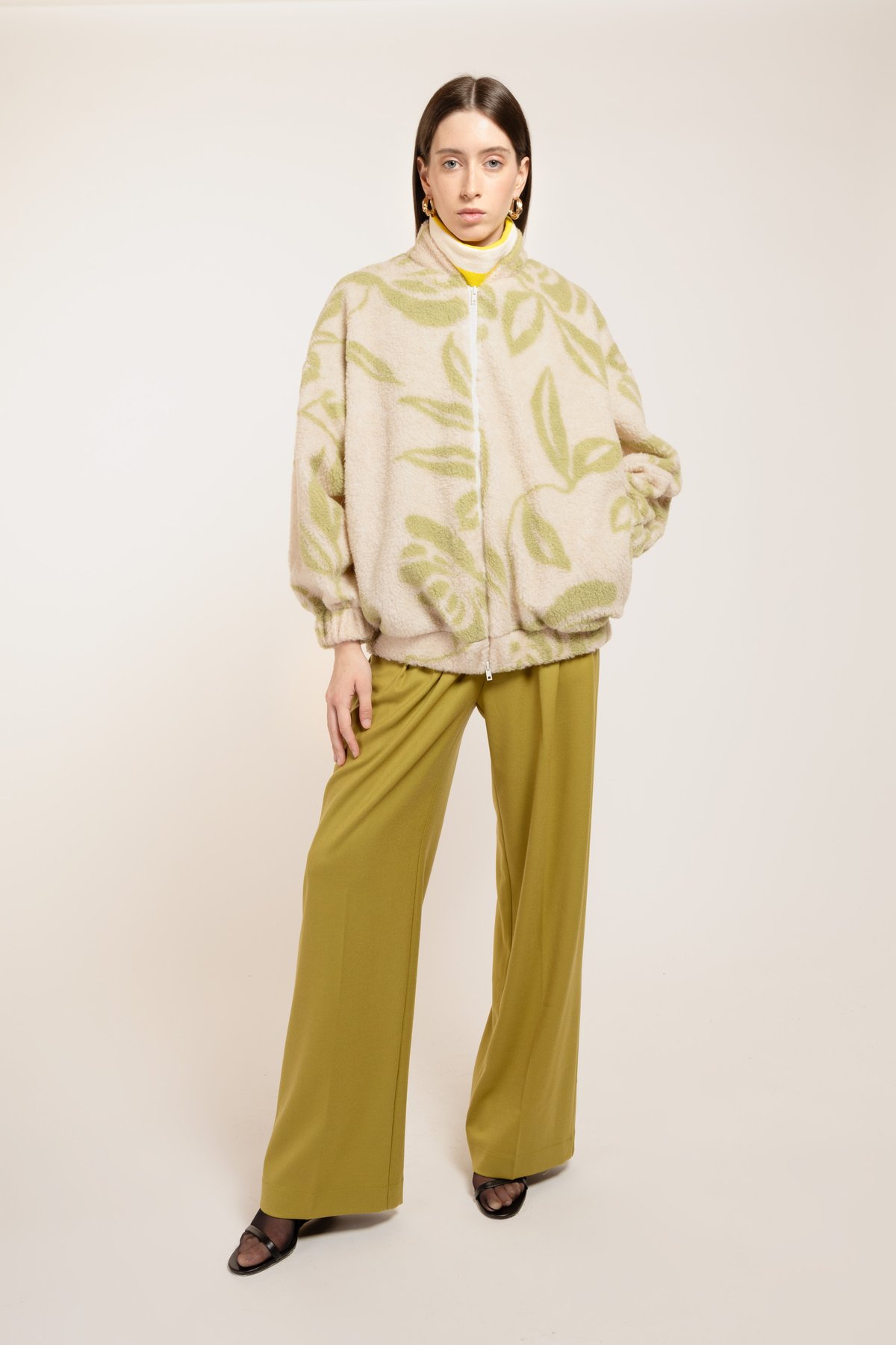 Image of GIACCA CANNES TEDDY MENTA/PANNA €226 - 50%