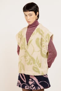 Image 3 of GILET MIA TEDDY FLOWER PANNA/MENTA €137 - 50%