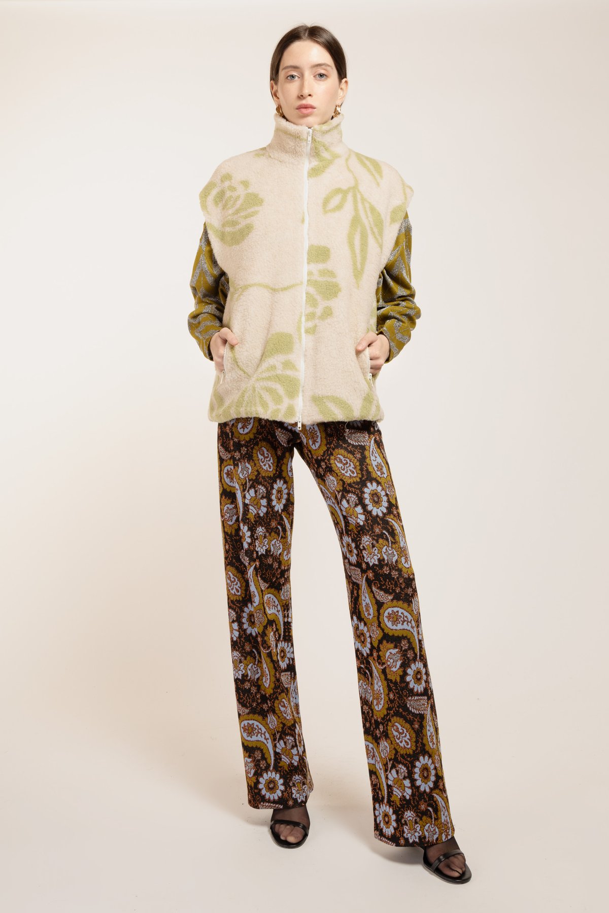 Image of CARDIGAN CORTINA TEDDY MENTA/PANNA