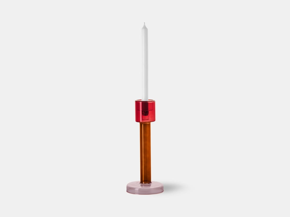 Image of Buro Berger Kerzenständer L rot/pink