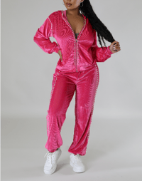 Image 2 of The It Gurl Jogger Set-Hot Pink
