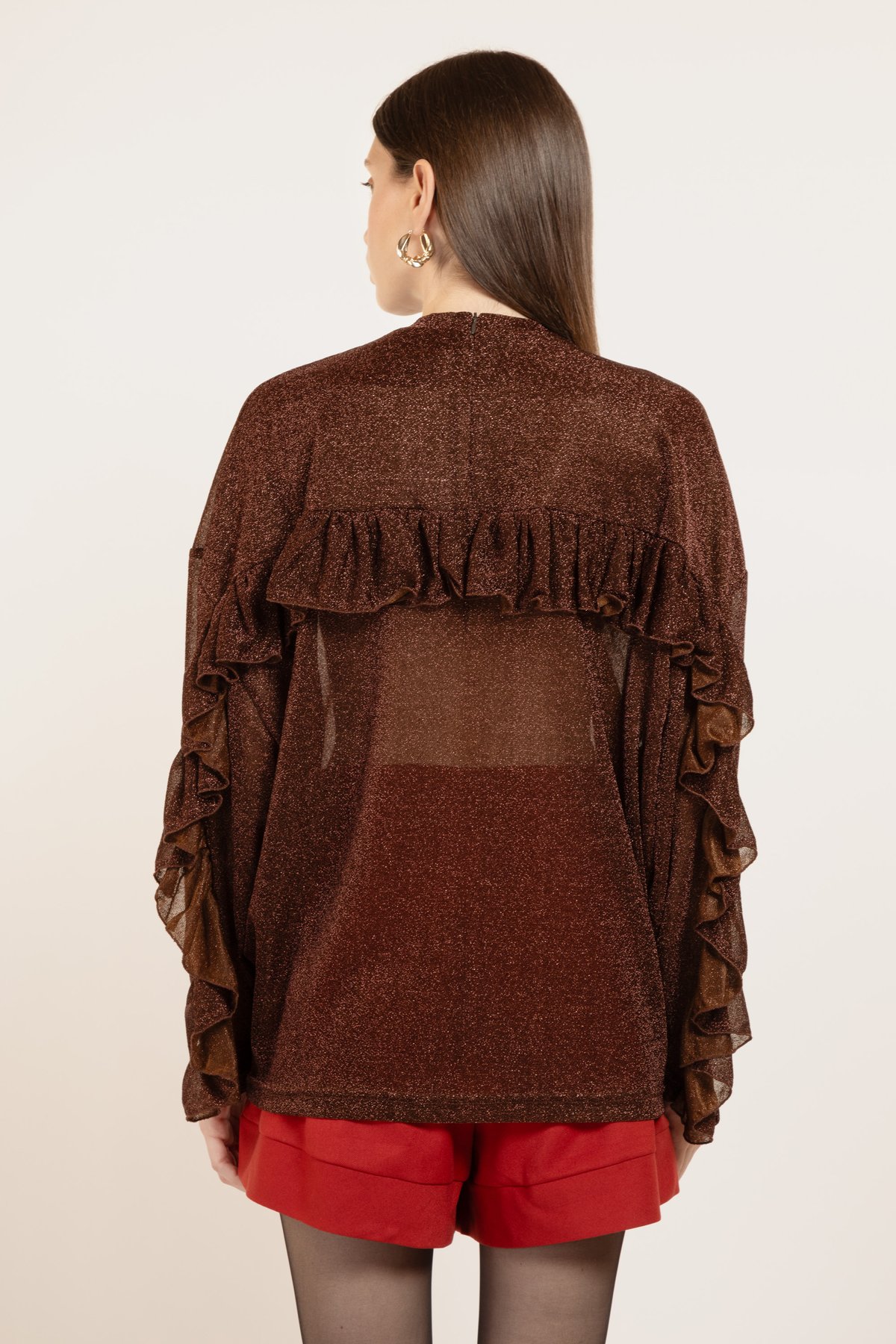 Image of MAGLIA MALLORY LUREX BROWN