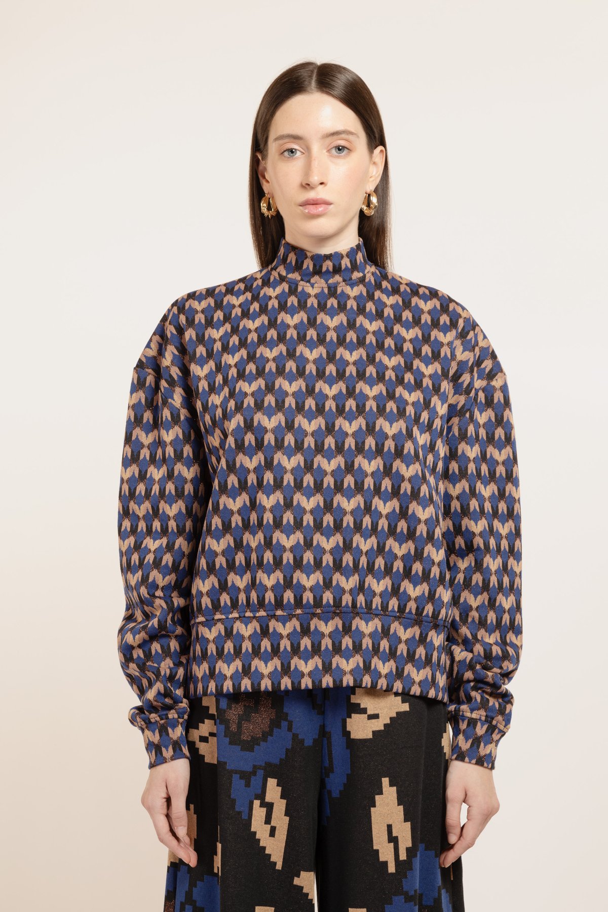 Image of MAGLIA MOZAMBICO MAIOLICA NERO