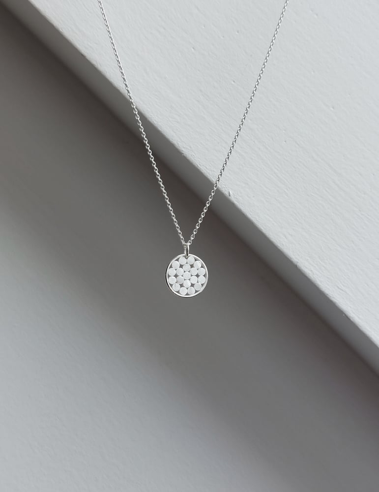 Image of Millefleur Disc Pendant. 