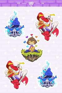 Image 1 of undertale | sticker sheet