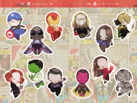 Image 1 of avengers | 2 sticker sheets