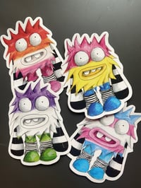 Image 1 of Monster Pride Stickers- Trans, Gender Queer, Pan and Lesbian 