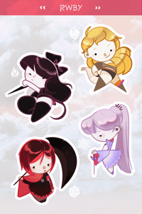 Image 1 of rwby | sticker sheet